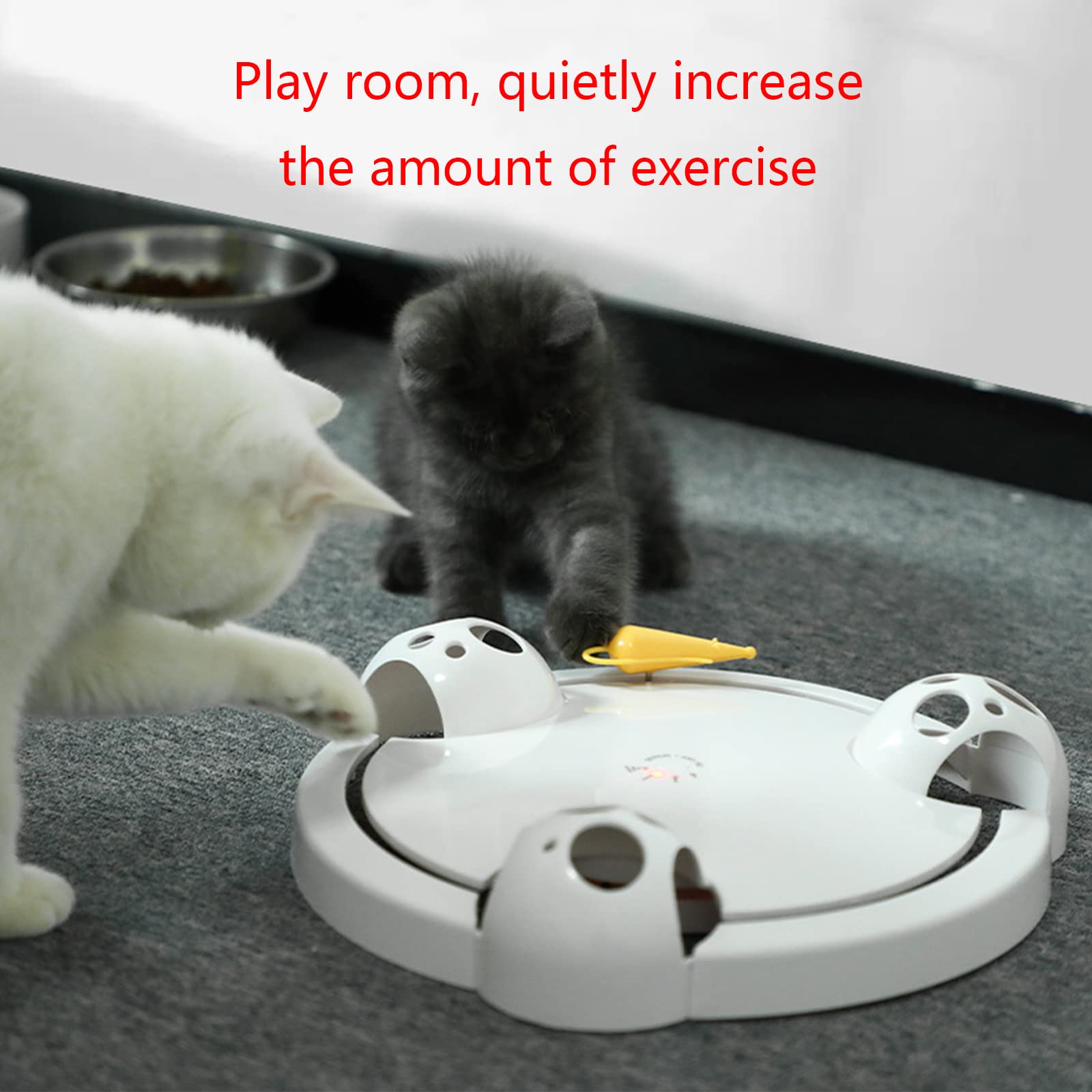 Juguete electrónico para gatos divertido juguete automático de ejercicio batería gatito ratón juguete eléctrico teaser