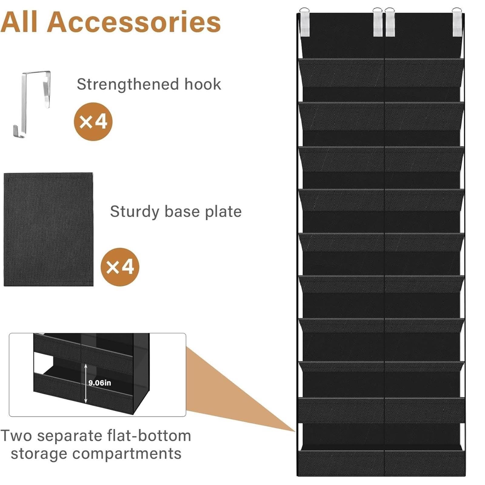Organizer for scarpe sopra la porta, scarpiera for porta a 10 livelli