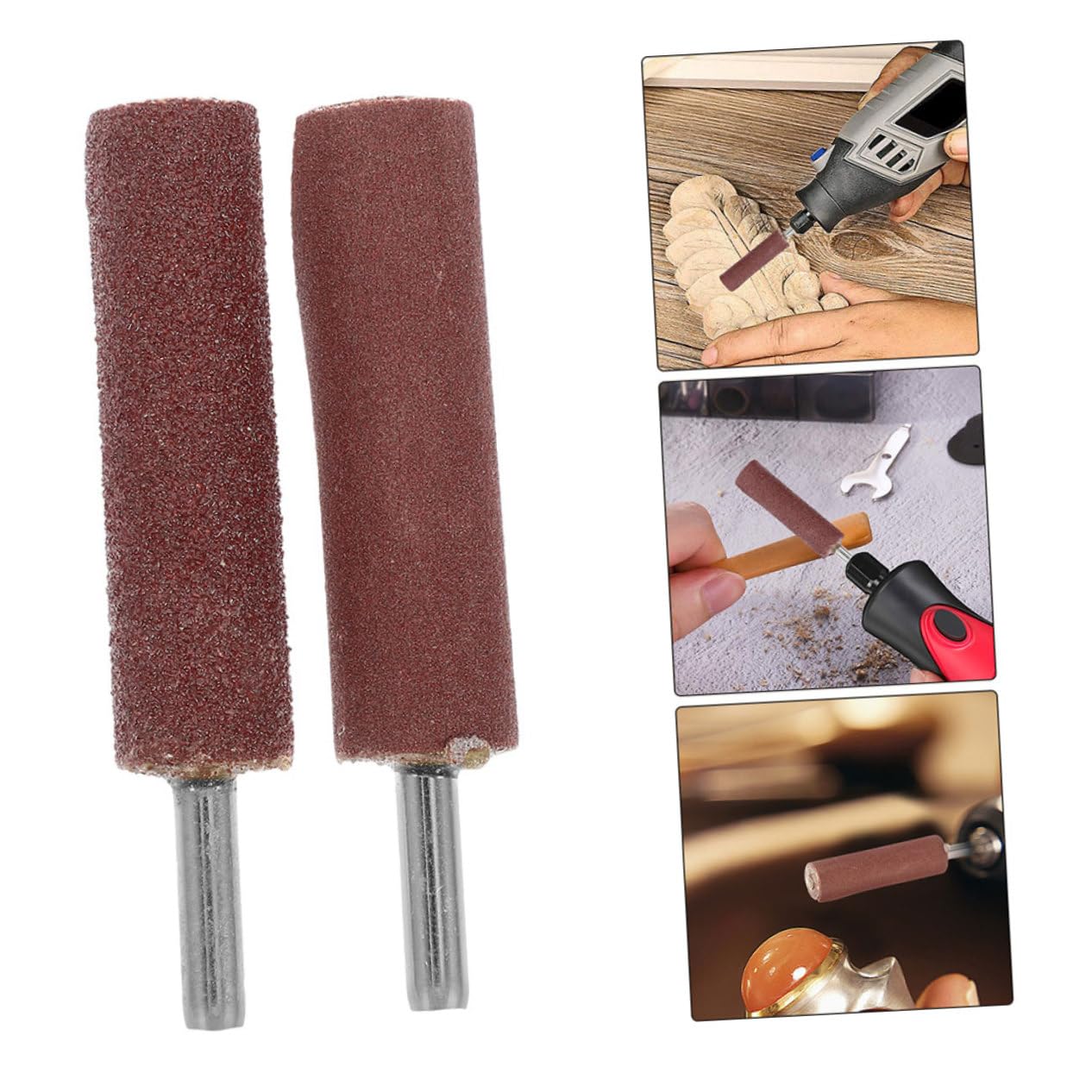 Zerodeko 1 Set Di Mole Abrasive A Lamelle: Tamburo Di Carta Vetrata A Grana 80/240 Con Gambo Da 6 Mm Per Rettifica Di Precisione E Finitura Superficiale - Testa Di Lucidatura Cilindrica