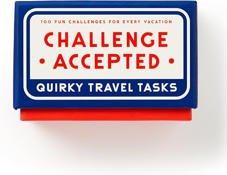 Brass Monkey Challenge Accepted Travel Tasks Card Deck: Quirky Travel Tasks, 4 x 2.7 x 1.7