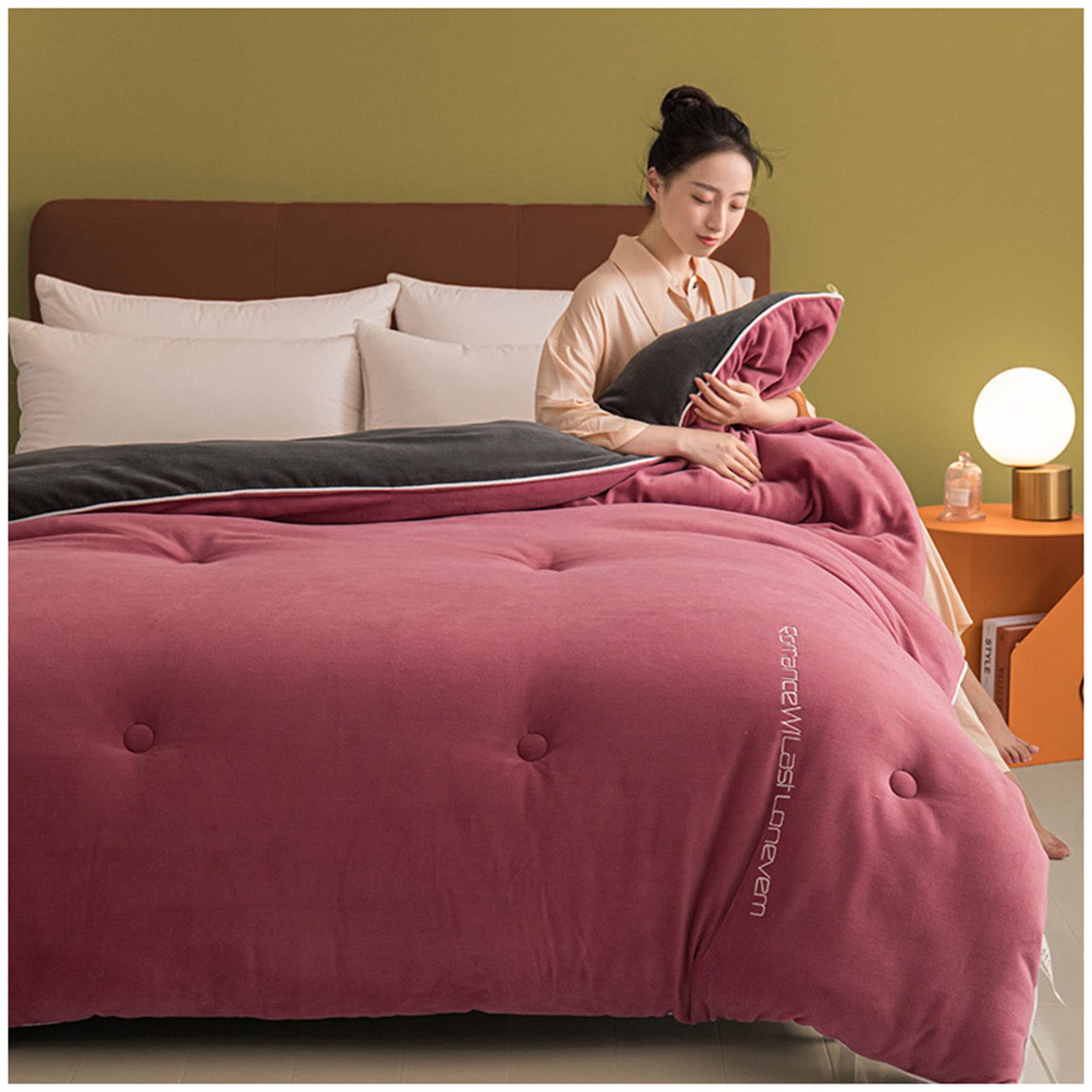 ZTGL Thick Duvet, Winter Quilt, Thick Double-Sided Velvet Blanket, Extra  Warm Blankets, Fluffy Plush Quilts, Winter Warm, Velvet Fleece Core, Plush Winter  Cotton Blanket, D, 180 x 220 cm/4 kg : Amazon.de: