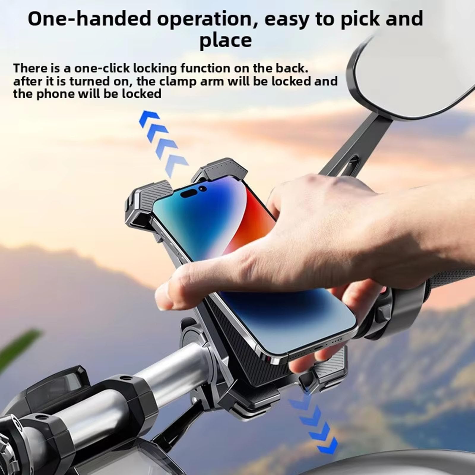 Générique Support De Téléphone De Vélo pour Kross Inzai 2015-, Support Rotatif À 360 ° Téléphone Anti-Vibration,C Black-B