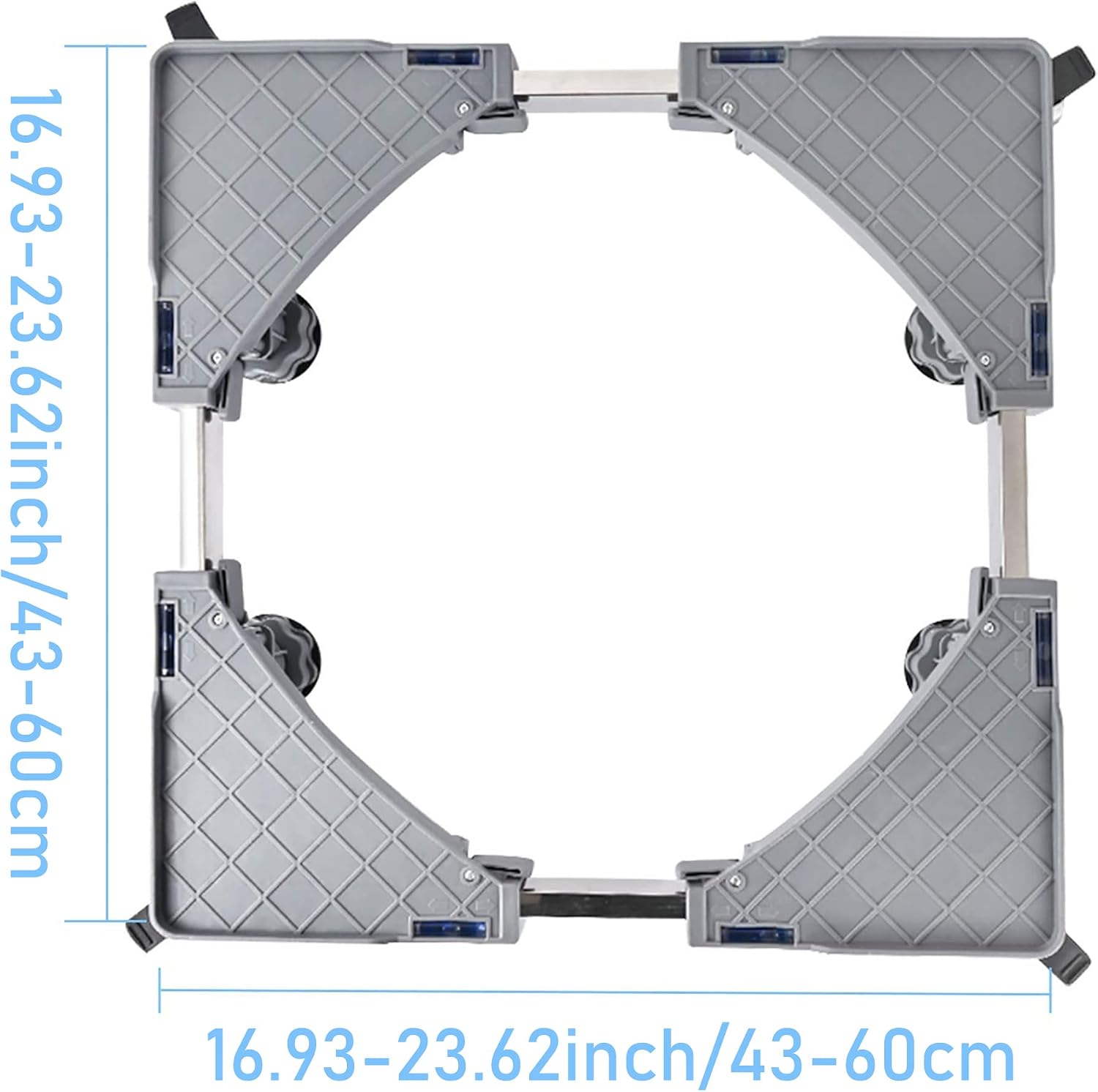 Fridge Adjustable Washing Machine Stand,Max Load 660LB(300kg.) Mobile Roller,4×2 Locking Rubber Rotating Wheels and 4 Sturdy Washing Machine Feet Suitable for Washing Machines and Refrigerators
