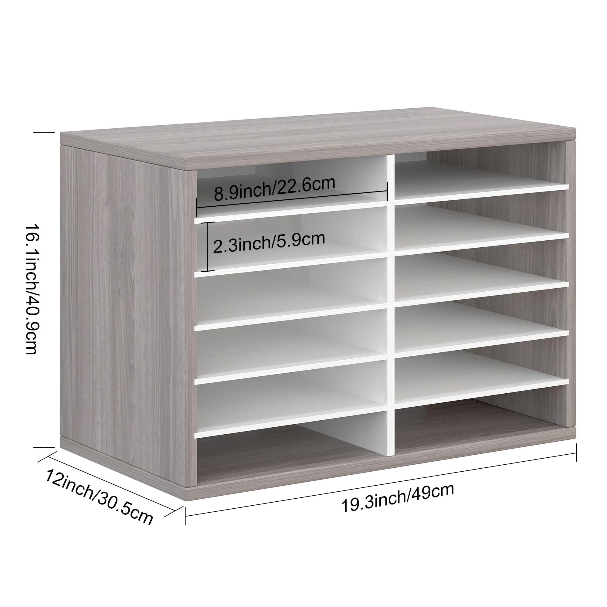 Amazon.com: EasyPAG 12 Compartments Wooden Literature Organizer