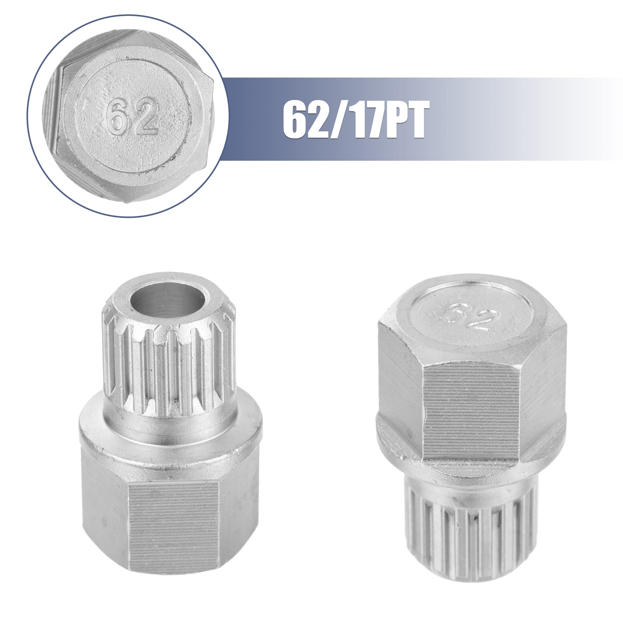 A ABSOPRO Clé pour Écrou Antivol De Roue Argenté 1pc pour VW | 62/17PT, 20x30mm, Diamètre 14mm, Pour VW, Outil De Retrait Et Installation