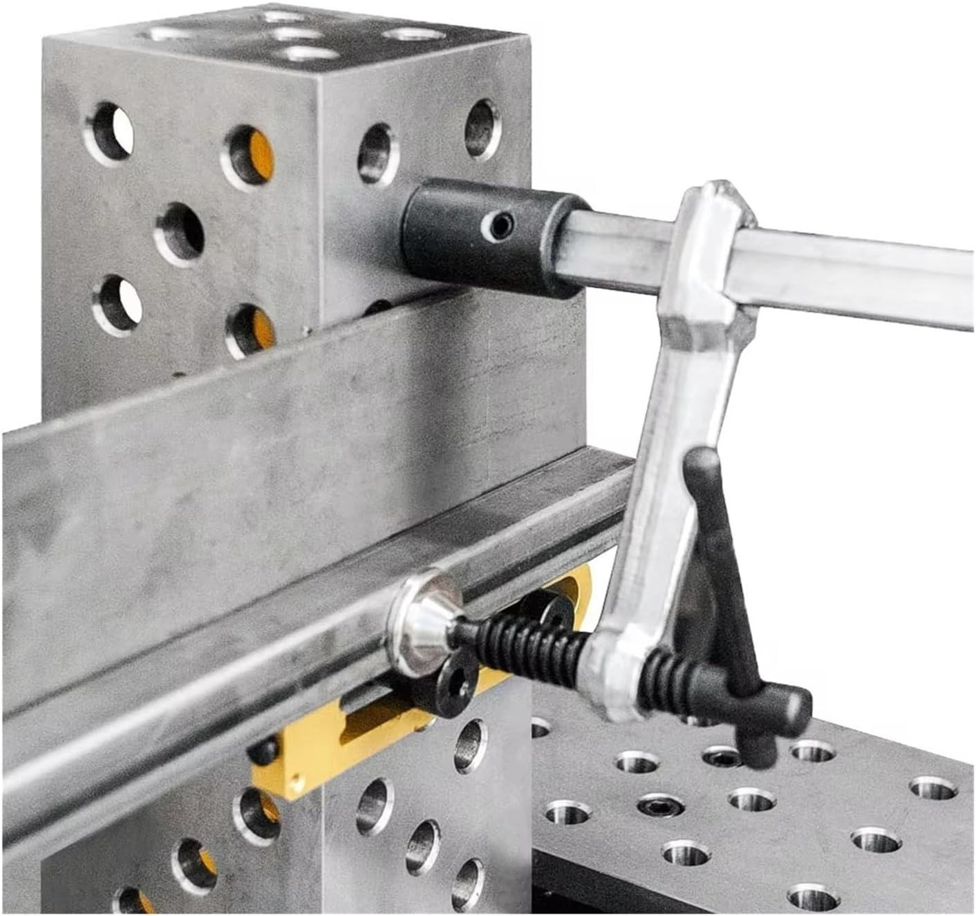 2-piece quick-adjustable welding fixture, vertical worktable clamping clamp, suitable for 16mm/28mm platforms(28mm)