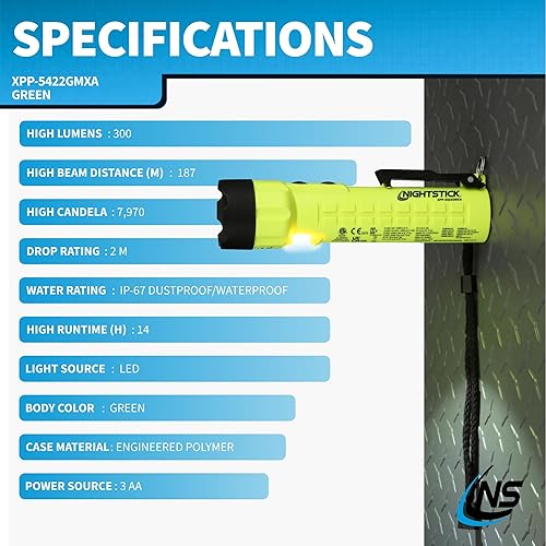 Miniatura 14 de Nightstick XPP-5422BA - Linterna ATEX Zone 0 intrínsecamente segura, 3 AA, color negro