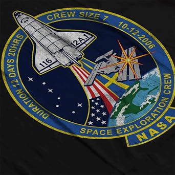 All+Every NASA STS 116 Discovery Mission Badge Distressed Men's Sweatshirt