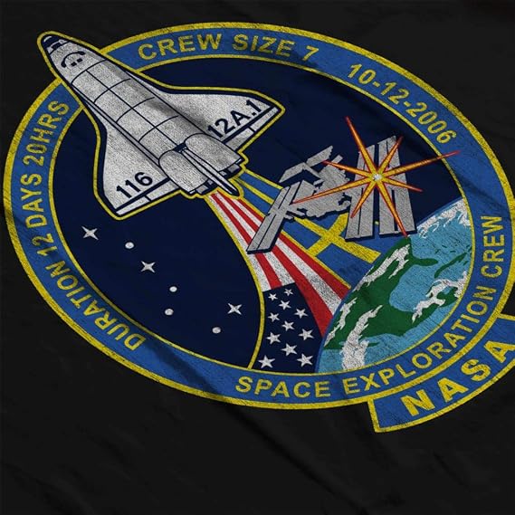 All+Every NASA STS 116 Discovery Mission Badge Distressed Men's Sweatshirt