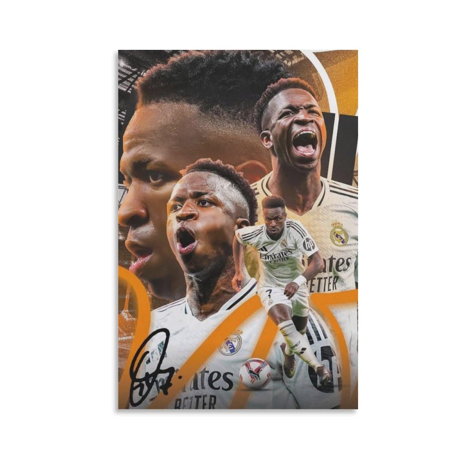 ASUIU Vinicius Jr Canvas Poster Poster Cool Artworks Painting Wall Art Canvas Prints Hanging Picture Posters 08x12inch(20x30cm)