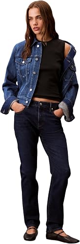 Calvin Klein Vaqueros Mujer Slim Blue Orbit Talle Medio, Azul (Blue Orbit), 28W