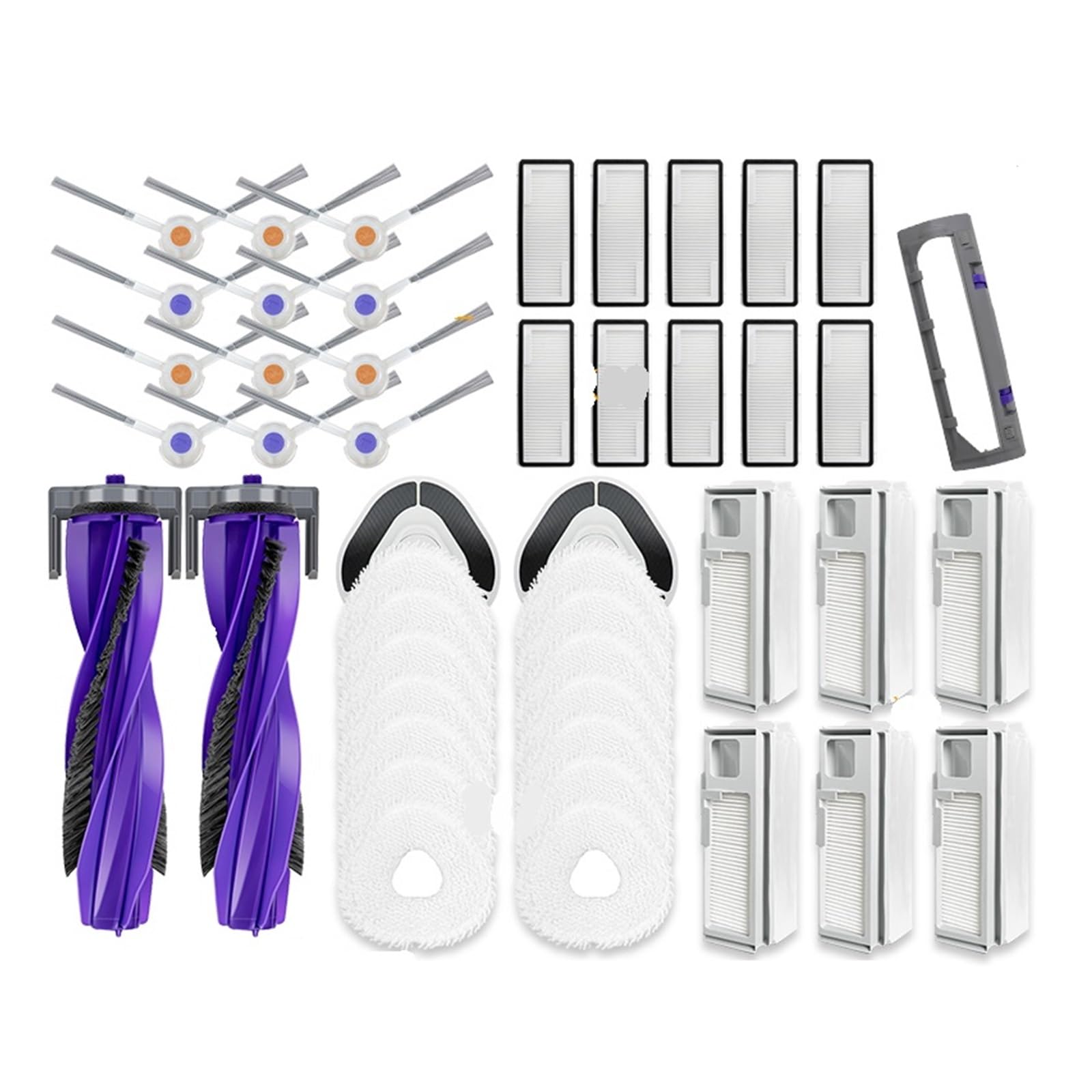 BDRPJDCHQ Compatible For Narwal J4，Freo X Ultra/J4 Lite Robot Vacuum Cleaner Parts Side Brush Filter Mop Replacement Accessories(47PCS)