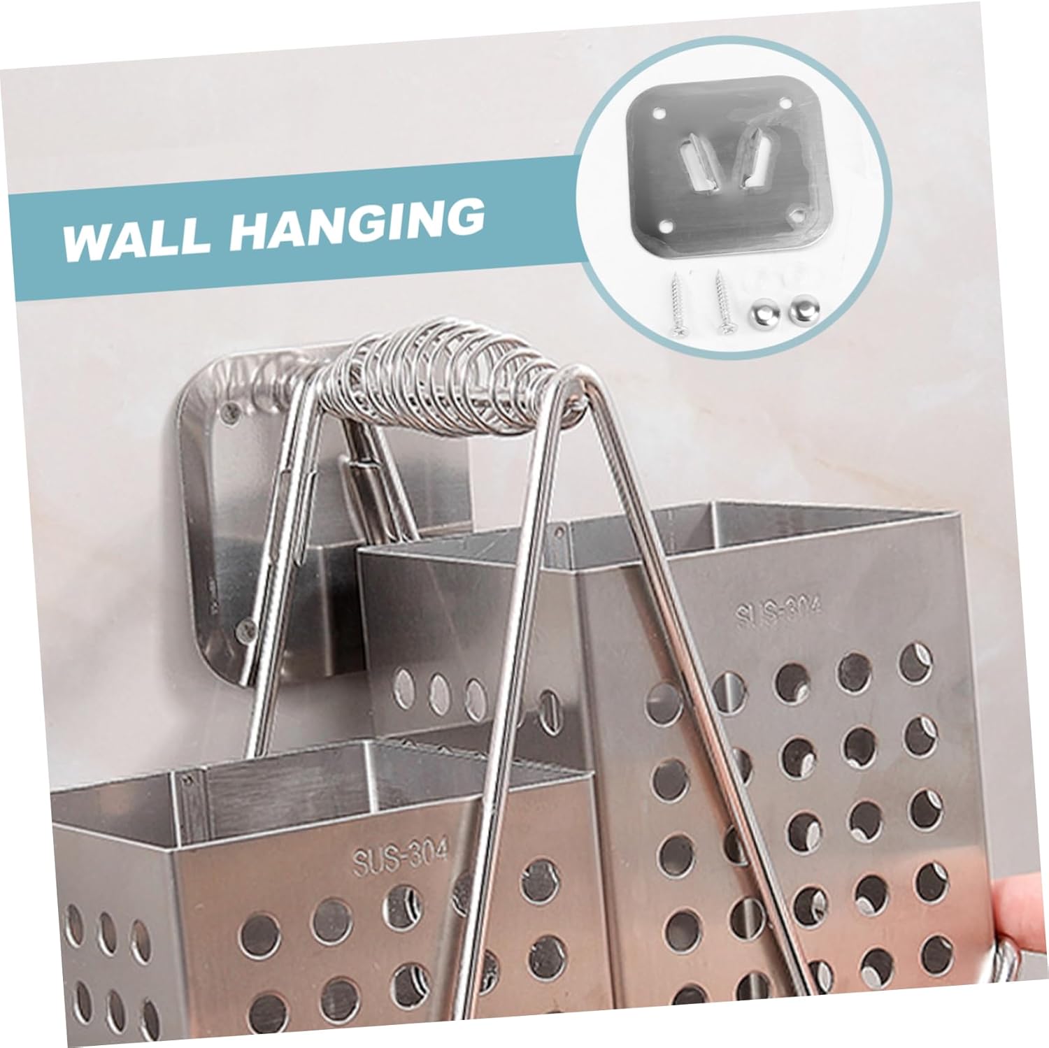 ABOOFAN Stainless Steel Chopstick Holder Multi Purpose Cylinder Cutlery Storage for Home Restaurant and Camping and Tableware Organizer Silver Finish