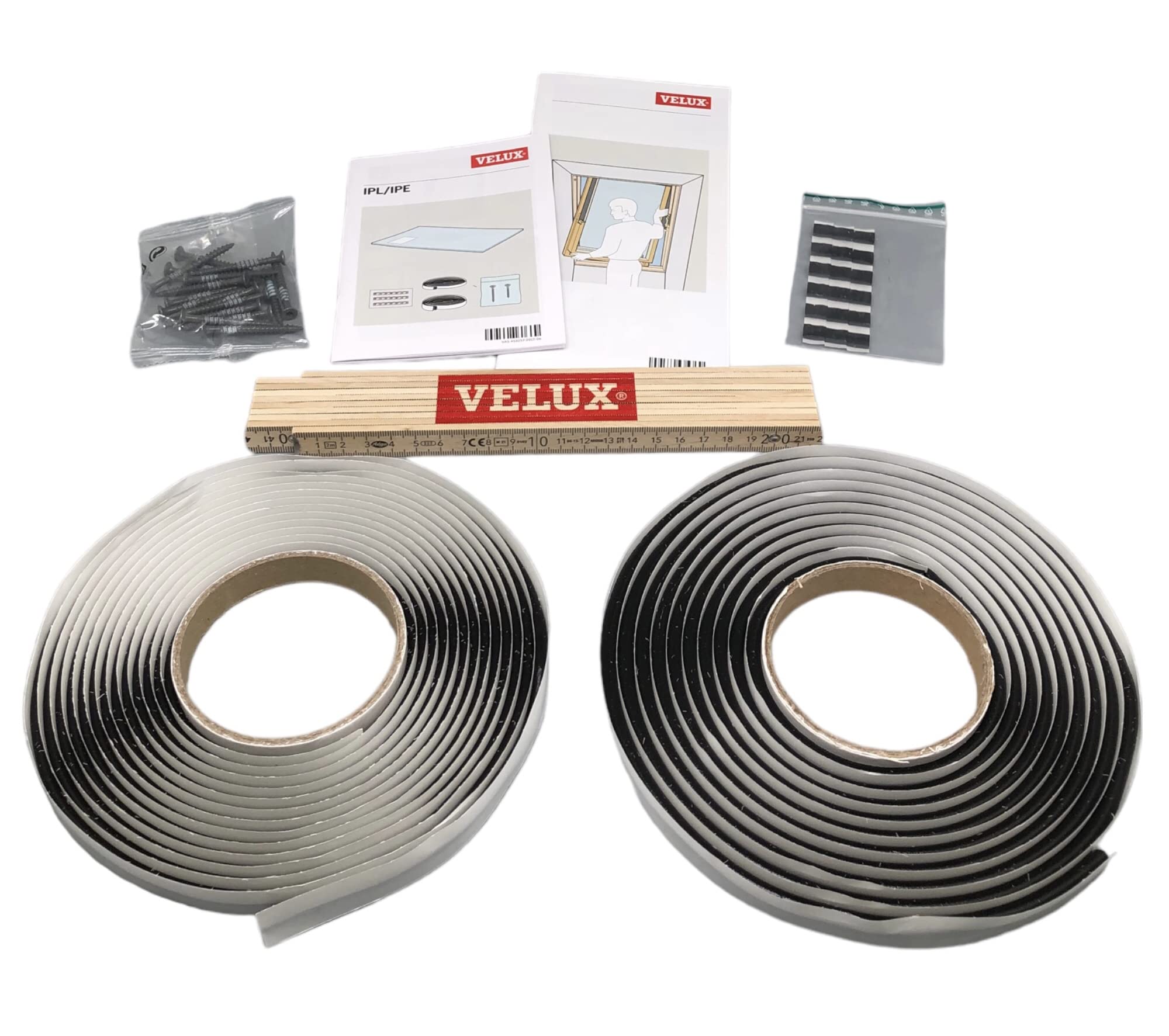 Piezas de repuesto para ventanas VELUX - Juego de cordón de sellado de butilo Banda de sellado para exteriores Intercambio de paneles Mantenimiento Juego de reparación Juego de repuesto para ventanas