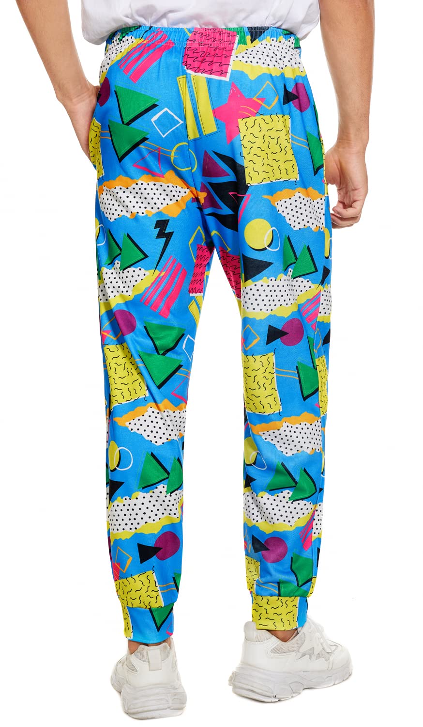 Pantalones deportivos de los años 80 y 90 para hombre, disfraces retro, pantalones de chándal de hip hop, pantalones de entrenamiento vintage, trajes deportivos para hombres y mujeres