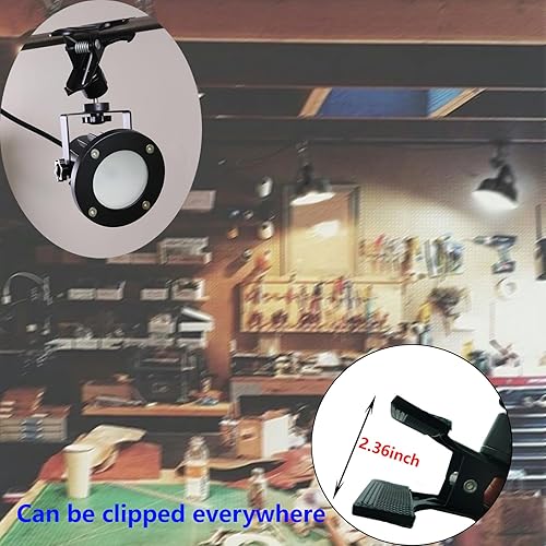 Miniatura 4 de Proyector de clip de 15 W, luz de trabajo LED IP65, resistente al agua, equivalente a 150 W, cable de 11.5 pies de 11.5 ft con enchufe para garaje