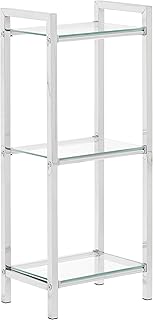 Premier Housewares Shelving Unit Garage Storage Shed Shelving 3 Tier racking Storage Shelving Unit Tampered Glass Shelving Units Garage Shelves 71x30x21