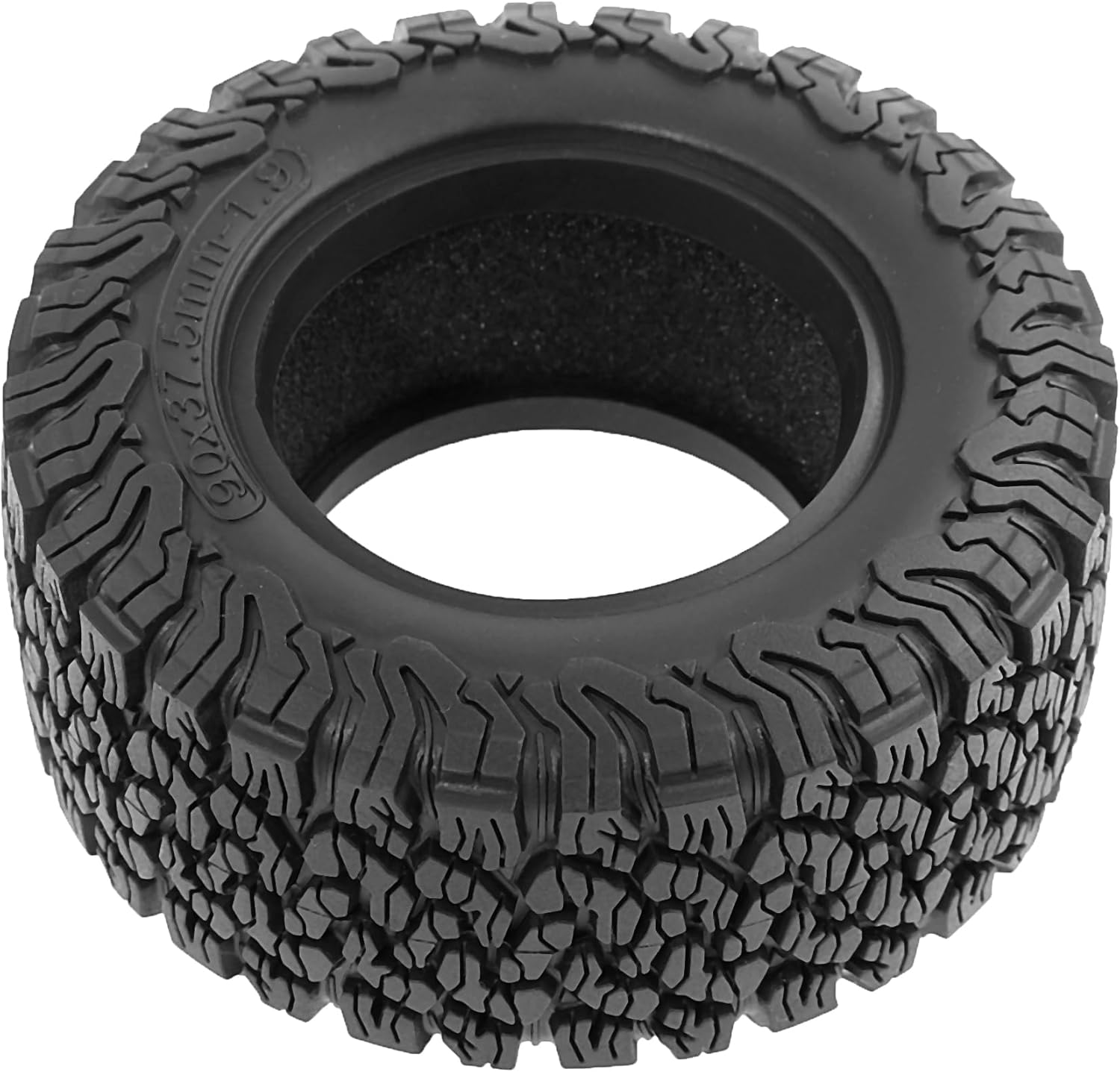 STMU 1.9inch Crawler Tires OD 90MM/3.54'' (4PCS) for 1/12 RC Crawler MJX H12Y+ MN-128 MN82S LC79 ﻿ (Tires) (Black)