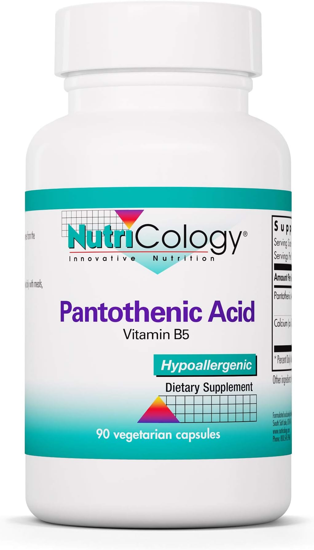 Nutricology Pantothenic Acid, Vegicaps, 90-Count