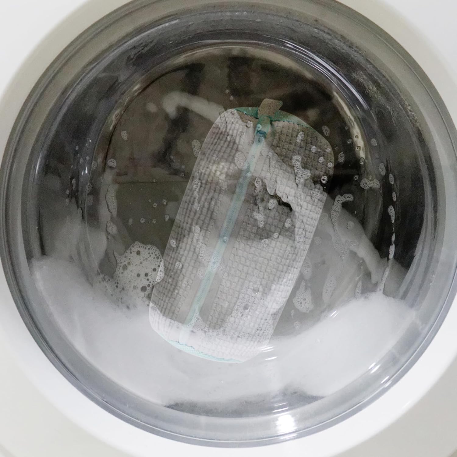 Sacchetto per Lavare Scarpe in Lavatrice, 2 Pezzi Grigi, Cerniera Antiruggine, Oltre 10.000 Microfibre, Protezione 360° per Lavaggio e Asciugatura, Adatto a Sneakers, Sportive e in Tela (Grigio 2)