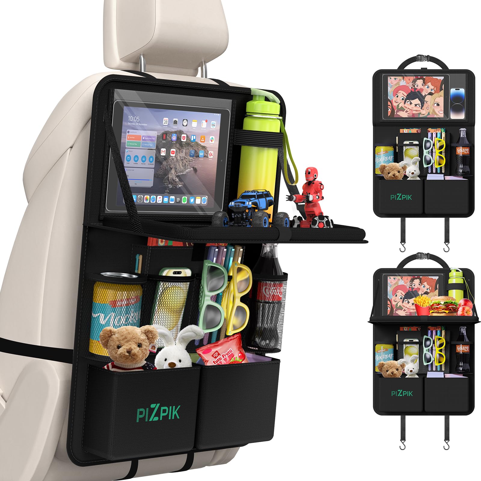 Amazon.com: Plzpik Car Backseat Organizer with Tablet Holder,11