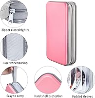 Vista 26 de Caja de CD Billetera, 80 Capacidad DVD VCD Medios Blu-ray Caso Cartera Titular Organizador de Almacenamiento (Plata)