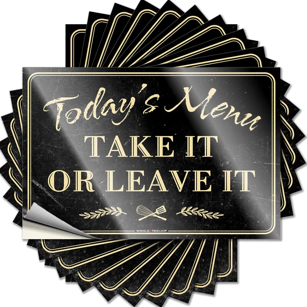 JNBT Sticker For Car Pillar Mental Health Uv Resistant Today's Menu Take It Or Leave | 3d Wall Decor Bar Signs Home Funny