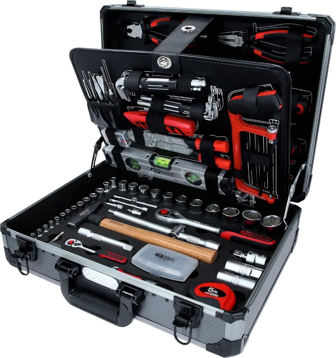 Uni tool kit, 127pcs,1/4"+1/2"