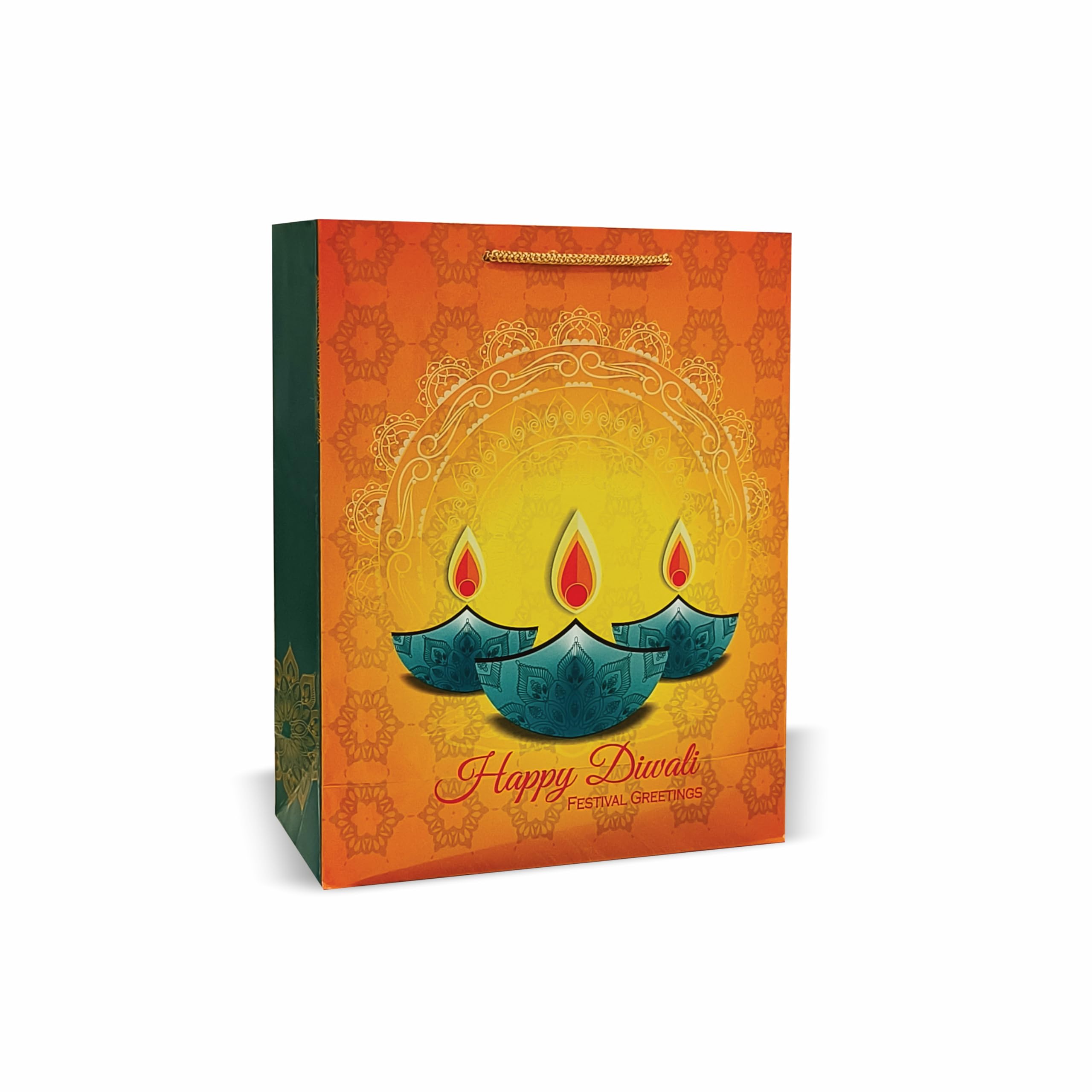 VESTTA -ELEGANCE REDEFINED Diwali Gift bag, Large, 9.65 Inch (L) x 4 Inch (B) x 12 Inch (H), Diyas with Yellow Coloured Design with Happy Diwali written on it with Gift Tags (B09HCSCVCZ) Amazon Price History, Amazon Price Tracker