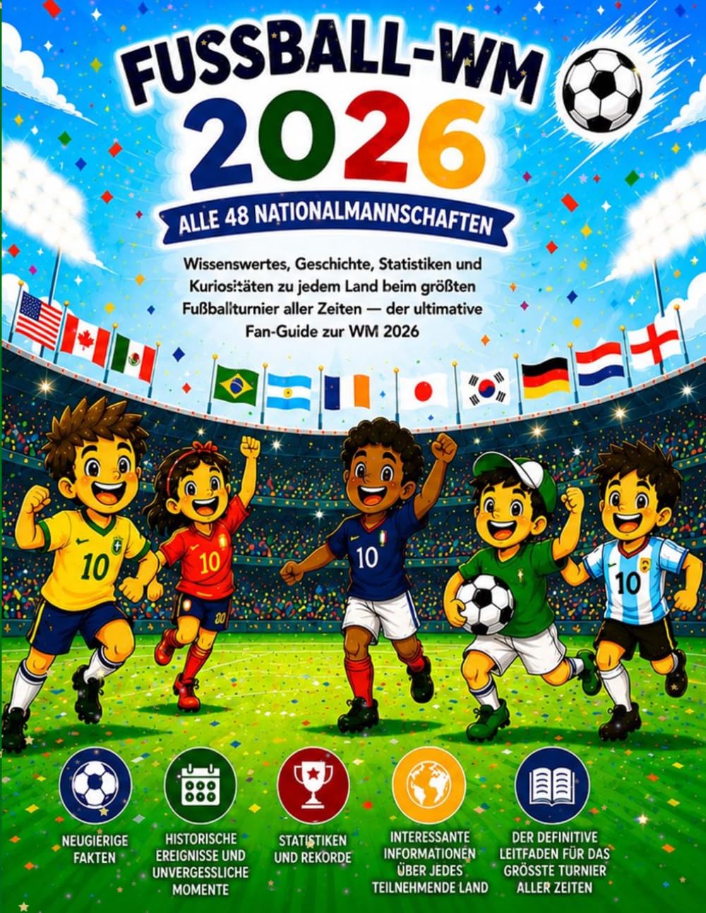 Fußball-WM 2026: Alle 48 Nationalmannschaften: Wissenswertes, Geschichte, Statistiken und Kuriositäten zu jedem Land beim größten Fußballturnier aller Zeiten — der ultimative Fan-Guide zur WM 2026