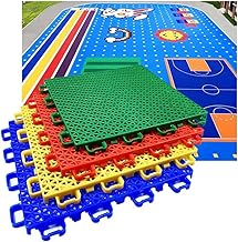 QUSYZD Baldosas modulares entrelazadas de 25 cm para Suelo Deportivo, Resistentes a la Intemperie y con Orificios de Drenaje, para Zonas de Juegos Infantiles, Color Azul (,Blue-1PCS