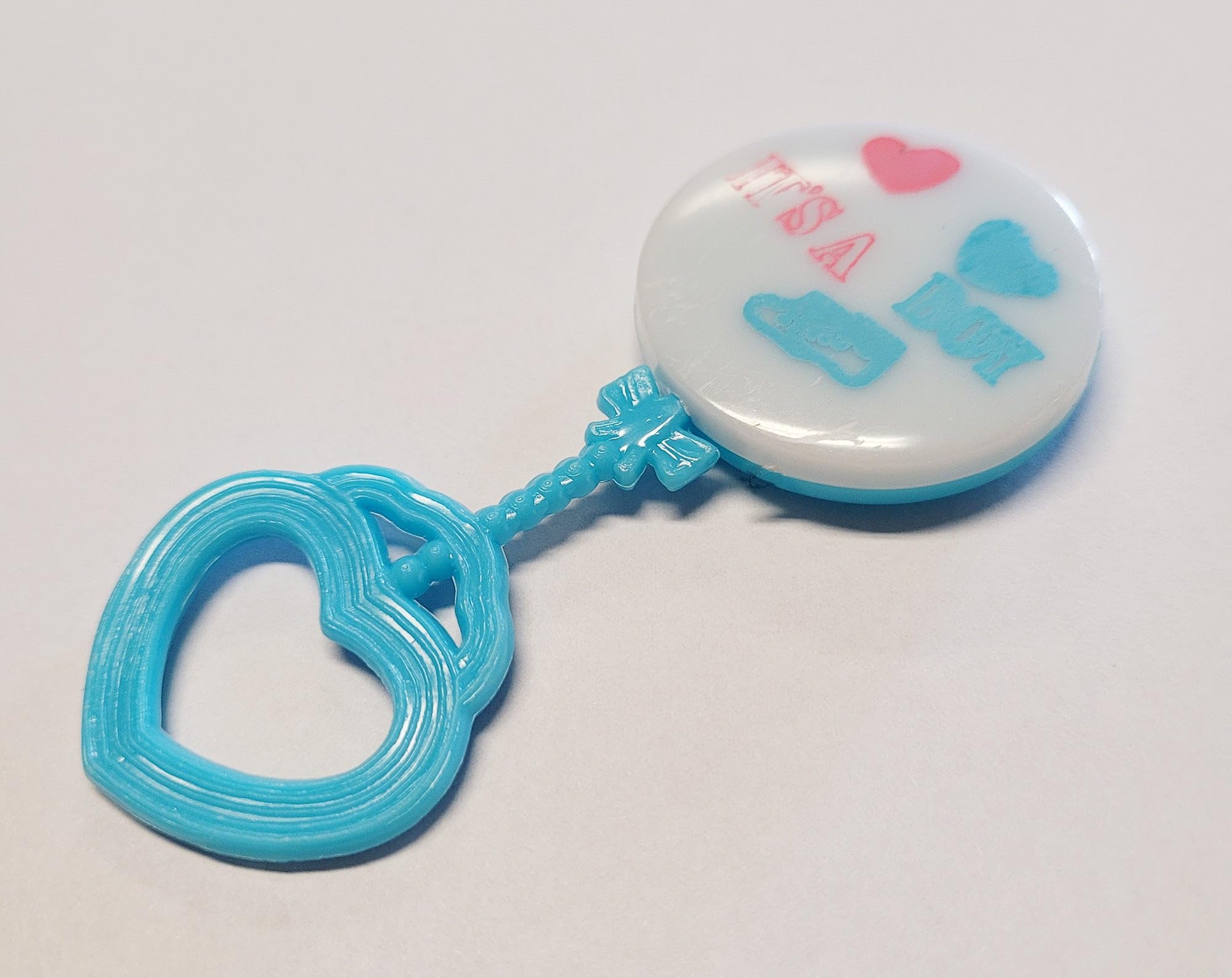 It's A Boy Plastic Blue Mini Baby Rattle Baby Shower Decoration(12 Pieces)