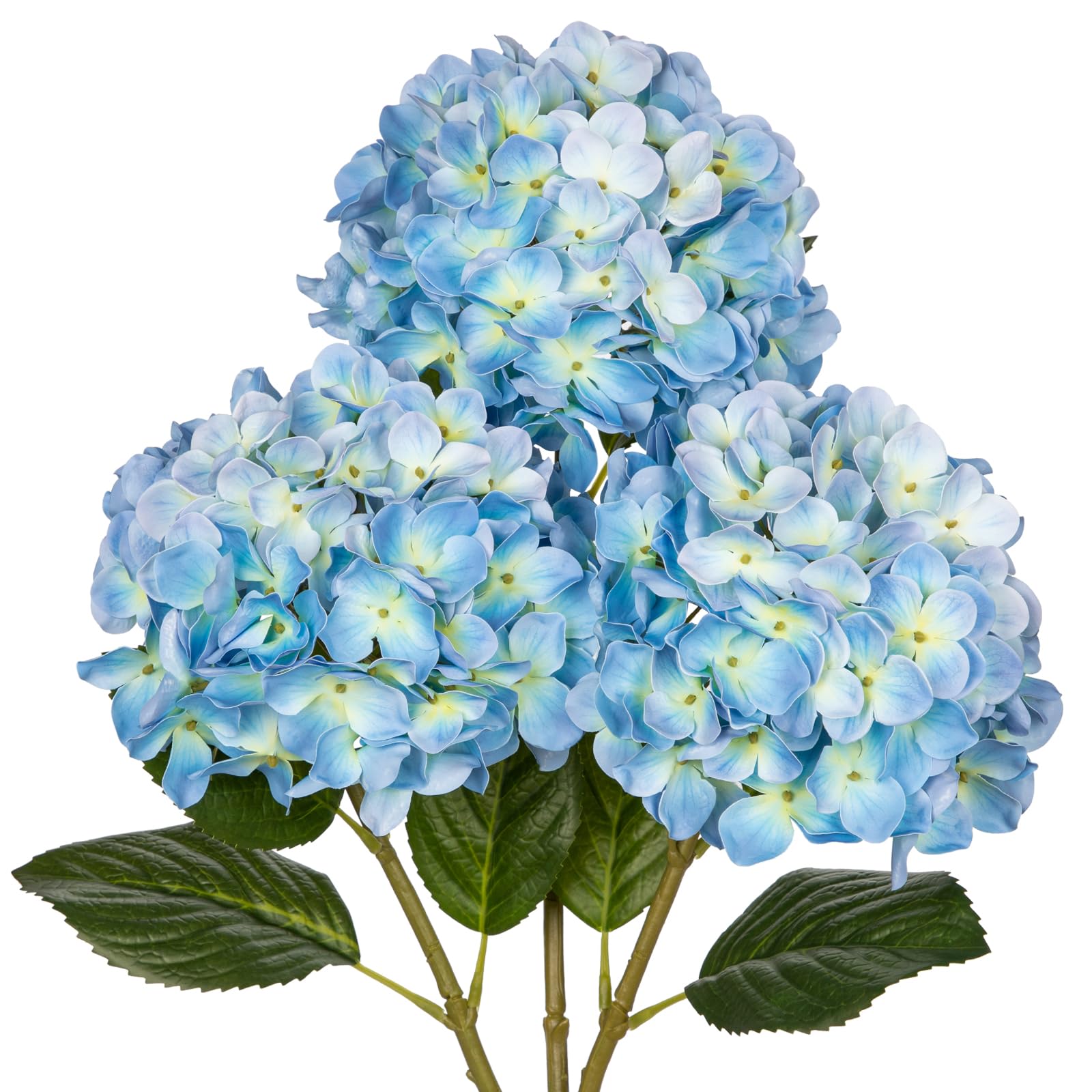 Oairse 3 Pcs Artificial Hydrangea Flowers 3D Print Real Touch — image 1