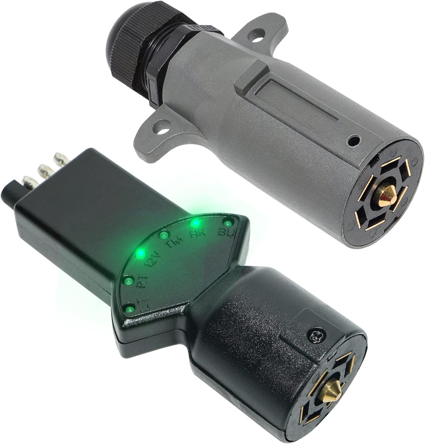 Oyviny Detachable RV 7 Pin Trailer Plug and 7&4 Trailer