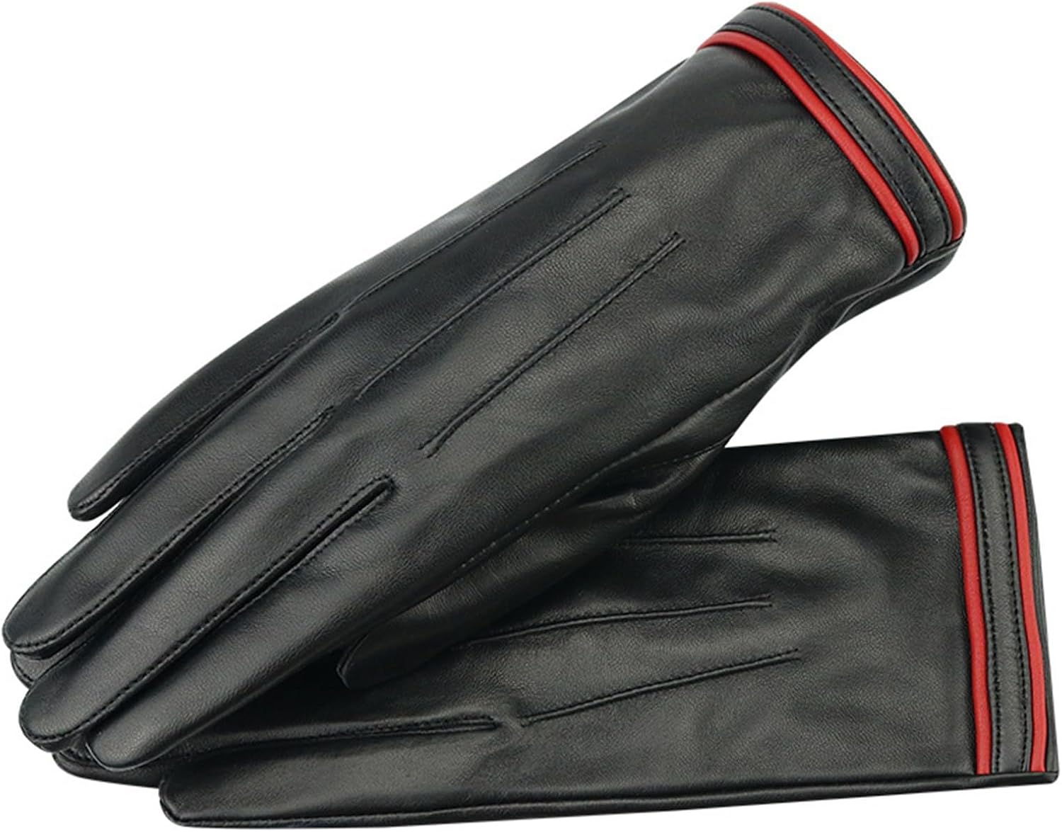 手袋 レディース 防寒 女性用レザーグローブ、暖かいパッド入り、厚みのあるタッチスクリーンサイクリング 通勤 通学 手袋(XL)