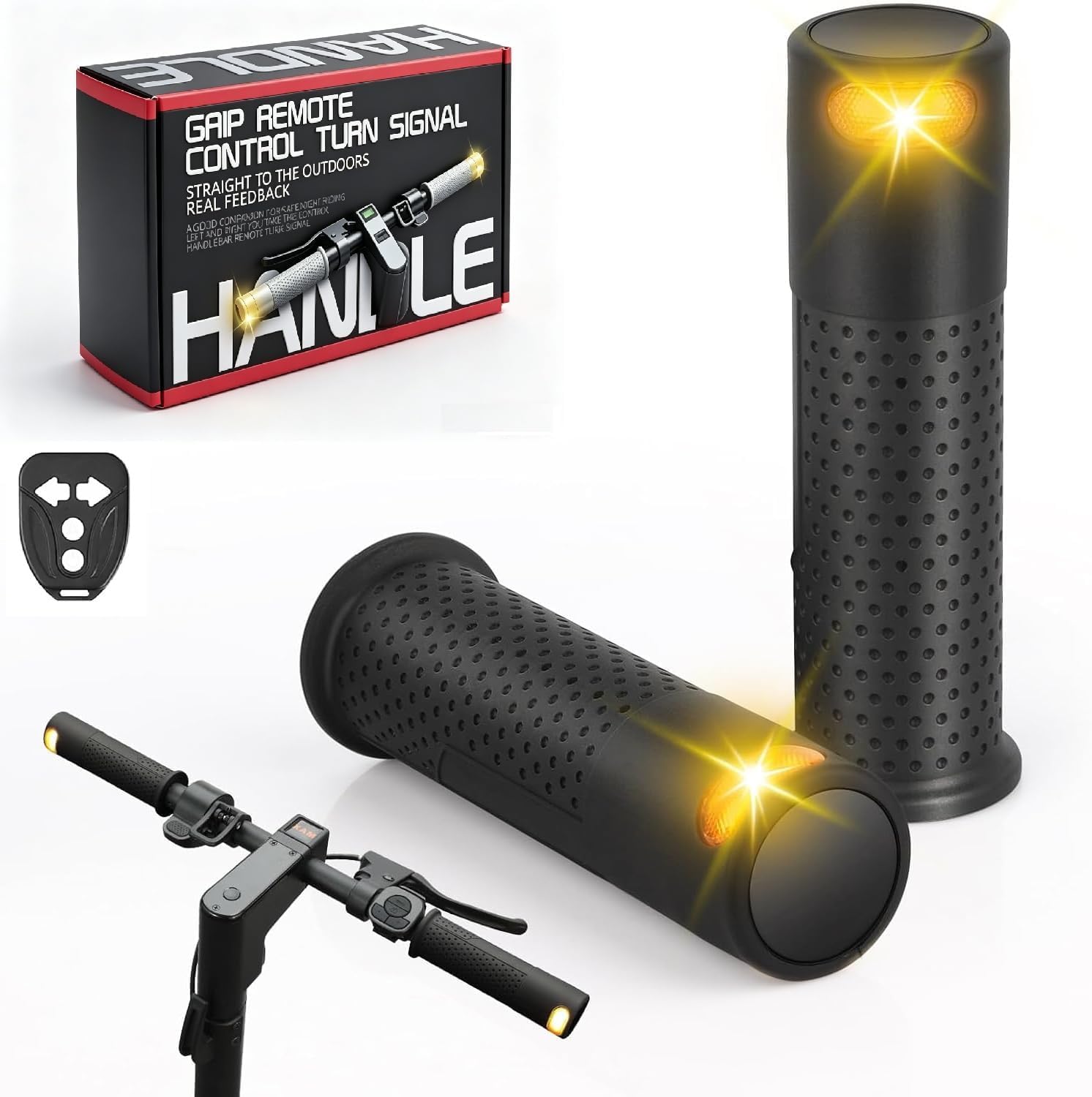 Patinete eléctrico para empuñaduras de manillar con lámpara de señal de giro para Xiaomi M365 Pro 1S Pro 2 Mi3 silicona antideslizante luz nocturna cubierta de manillar 135 mm