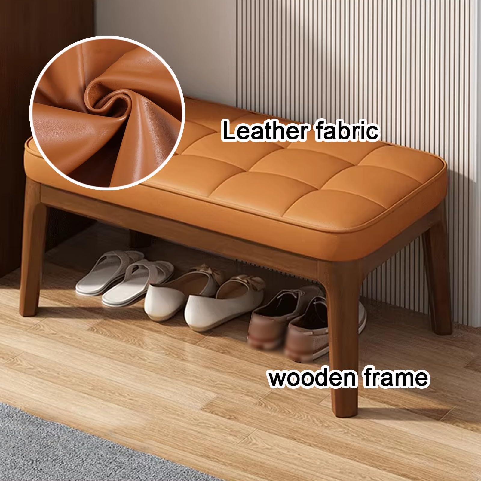 Ławka na buty z poduszką – solidne drewniane przechowywanie wejściowe do sypialni, salonu, przedpokoju - stylowy i funkcjonalny design