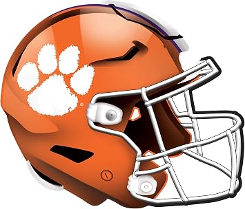 Fan Creations NCAA Clemson Tigers Clemson University Authentic Unisex Helmet Team Color, 12"