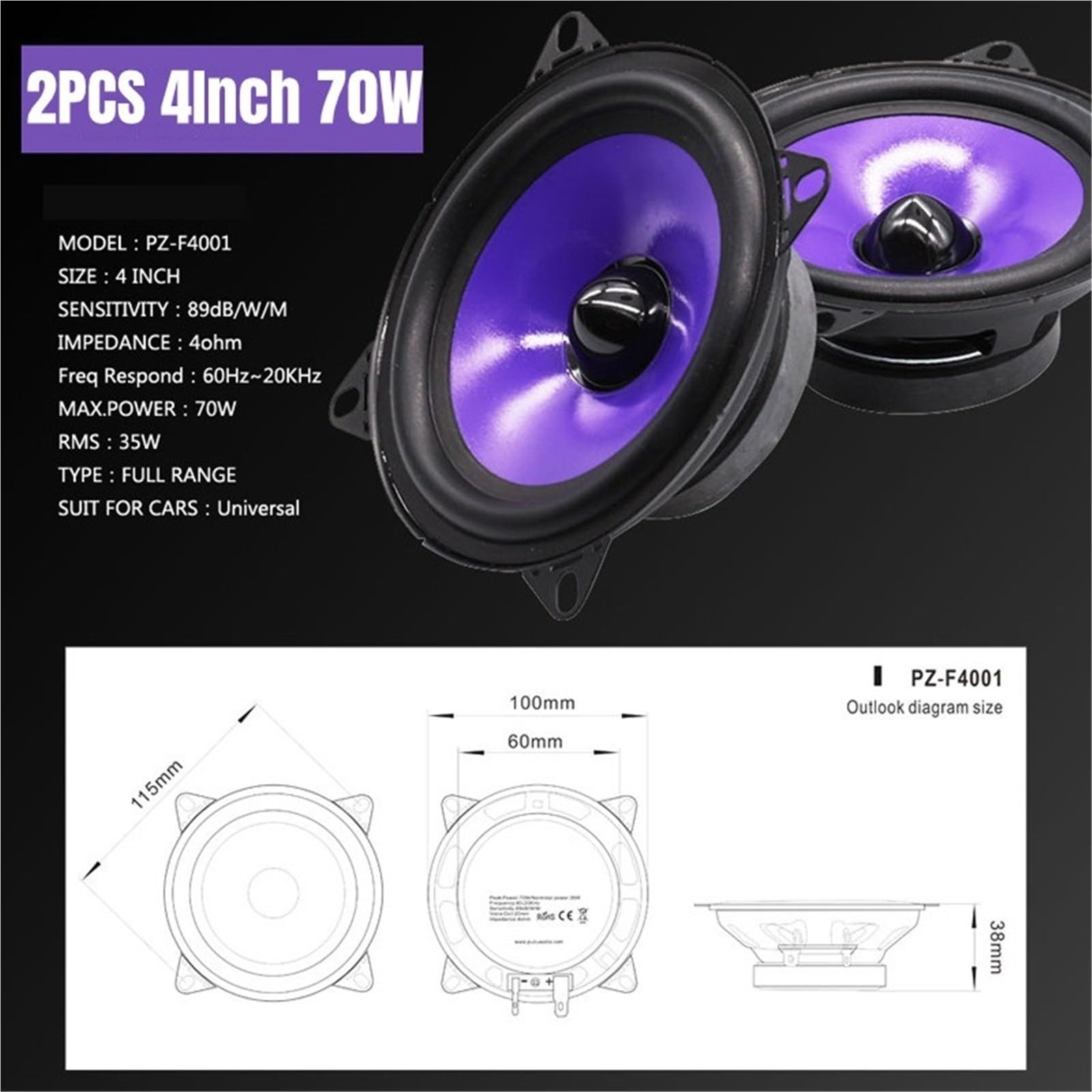 Głośniki samochodowe Głośnik samochodowy(6.5 Inch 90W)