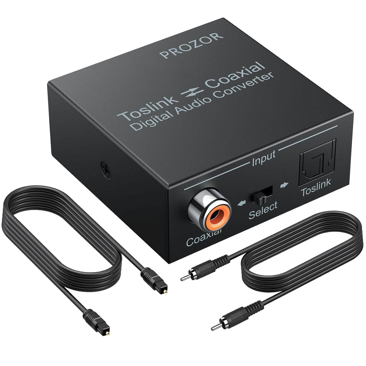 192KHz Bi-Directional Digital Audio Converter β Optical to Coaxial Converter, Coaxial to Optical Adapter, 5.1CH Dolby/DTS Support β For DVD, Blu-ray Player, TV, Game Console, Soundbar