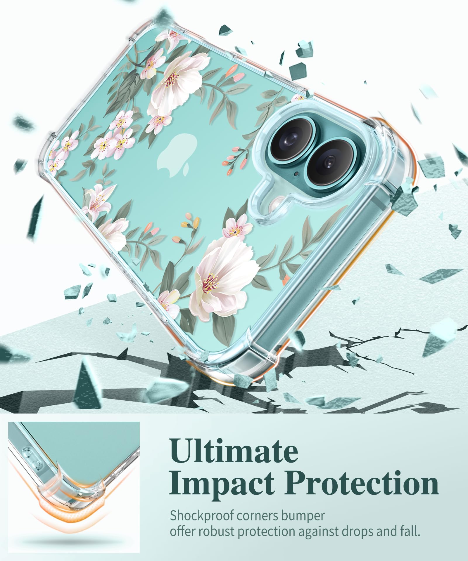 GVIEWIN Compatible with iPhone 16 Case 6.1" 2024, with Screen Protector & Camera Lens Protector - Image 4