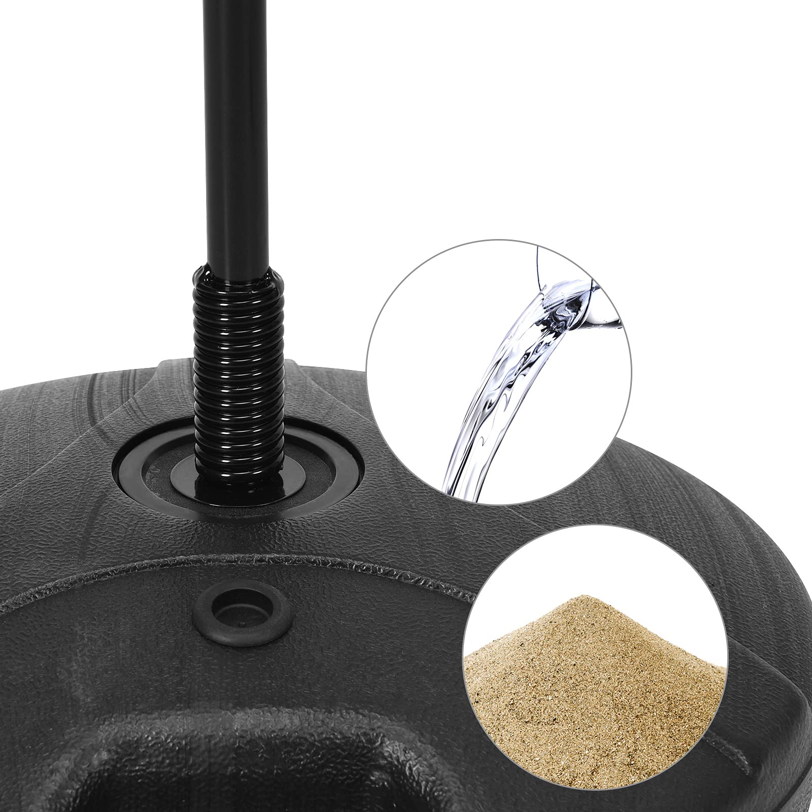 DREAMADE Punching-Ball sur Pied, Sac de Frappe à Hauteur Réglable avec Gants de Boxe et Pompe, Set de Boxe Debout Gonflable avec Base Rempli d’Eau ou de Sable (81cm - 122cm)