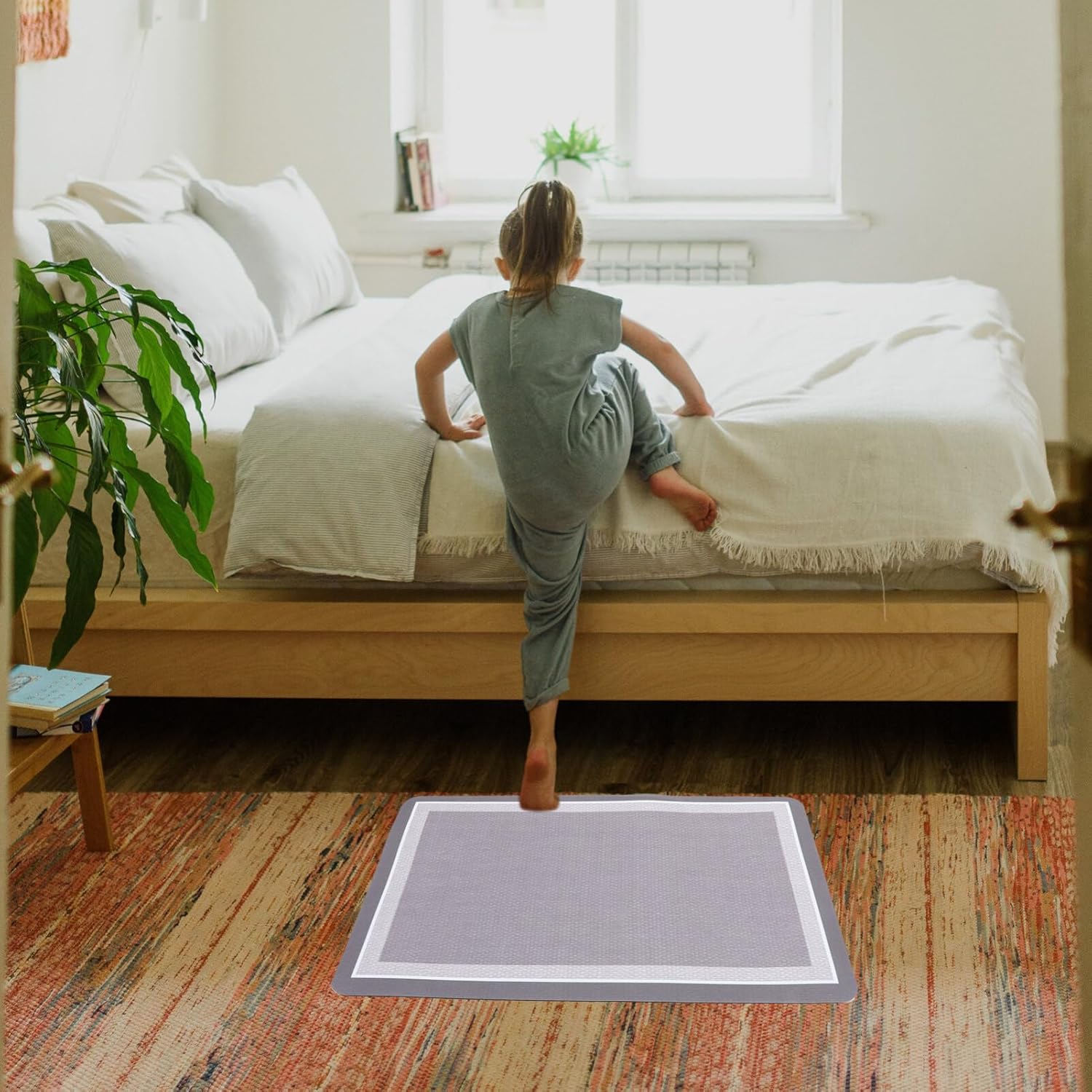 Kitchen Rug Set 2 Non-Skid Mats Absorbent Oil-Resistant Floor Pads Home Decor