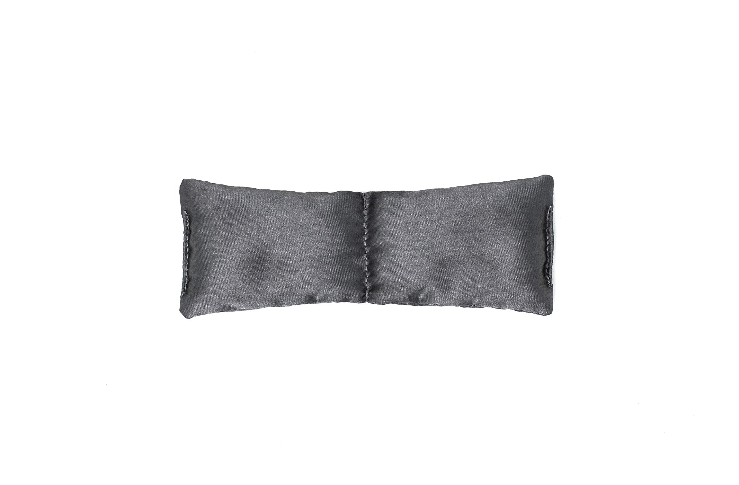Small and Ultralight Eye Pillow (2.5 x 6 in), for Yoga, Meditation, Relaxation, and Relief - Unscented (Gray)