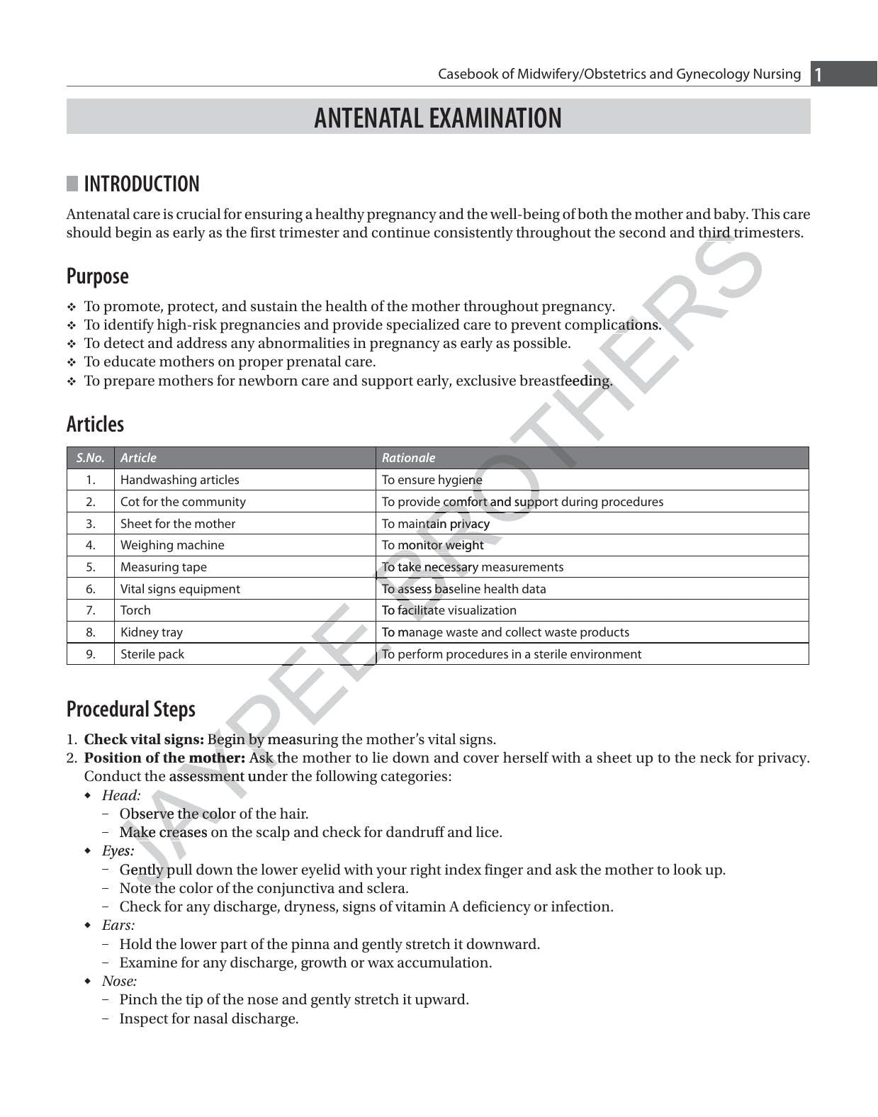 CASEBOOK OF MIDWIFERY/OBSTETRICS AND GYNECOLOGY NURSING 1