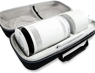 Rokeblau Projector Carrying Case for Samsung Freestyle/30” - 100” The Freestyle Gen 2 and Battery, EVA Material Portable Protective Case with Durable Hand Strap, with Mesh Pocket for Accessories