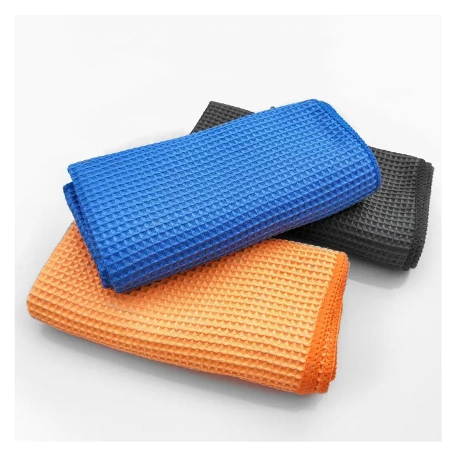 Premium Microfiber Car Wash Towel - Super Absorbent Waffle Weave Detailing Cloth for Care Household Cleaning Blue 38x38cm — view 7