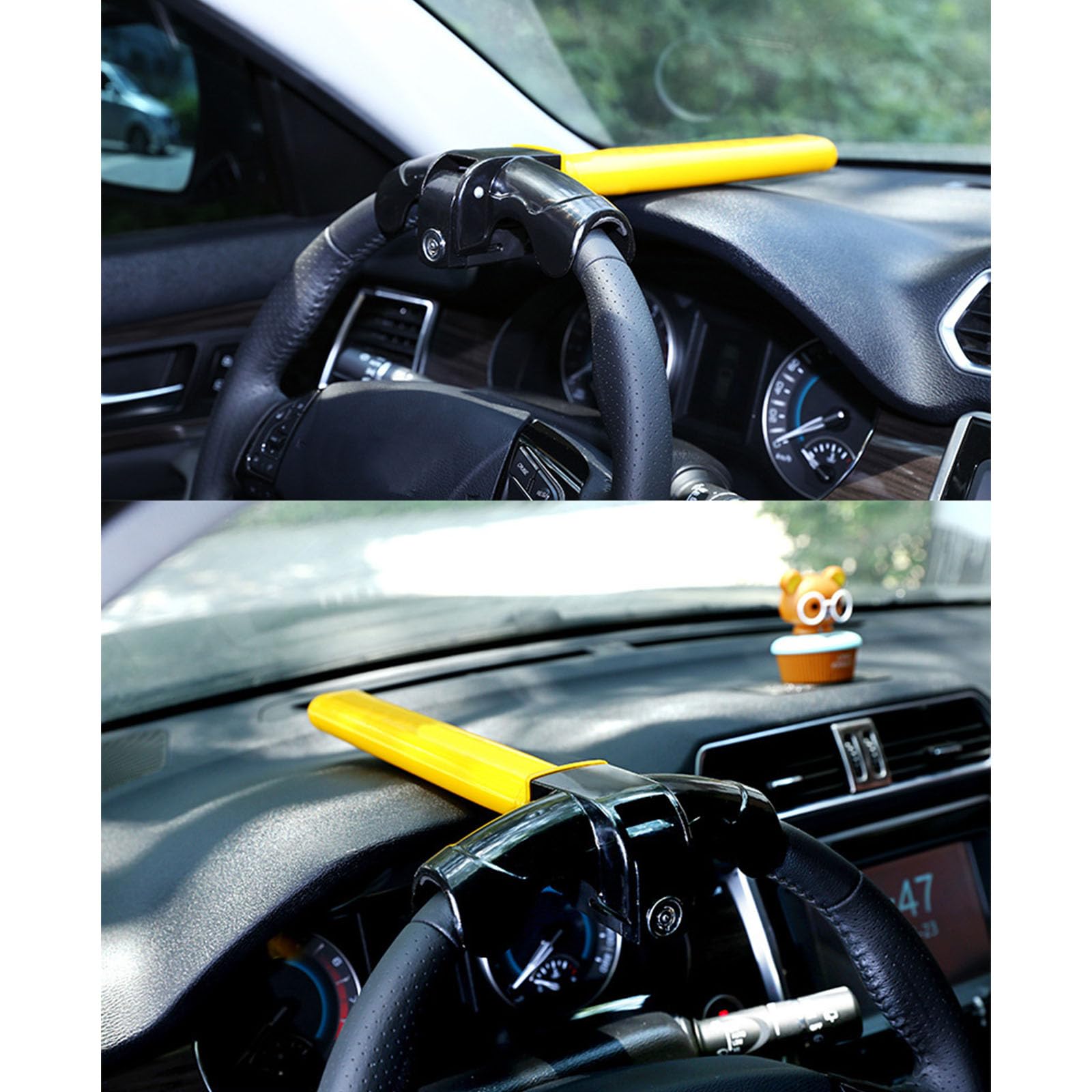 Barre Bloque Volant pour La Voiture avec 2 Clés, Compatible avec Chevrolet Equinox Plus, Canne Antivol Haute Visibilité Dispositifs de Verrouillage,Type A