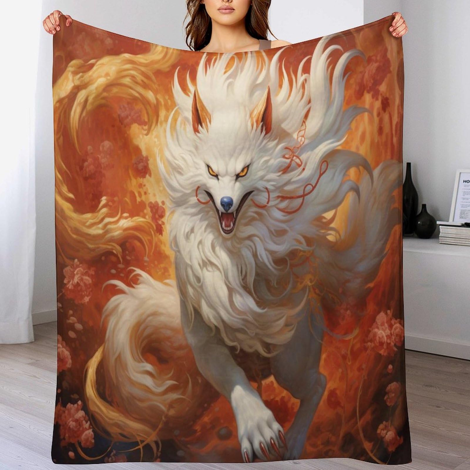 Couverture douce chaude Nine-Tailed Renard : fini les soirées froides