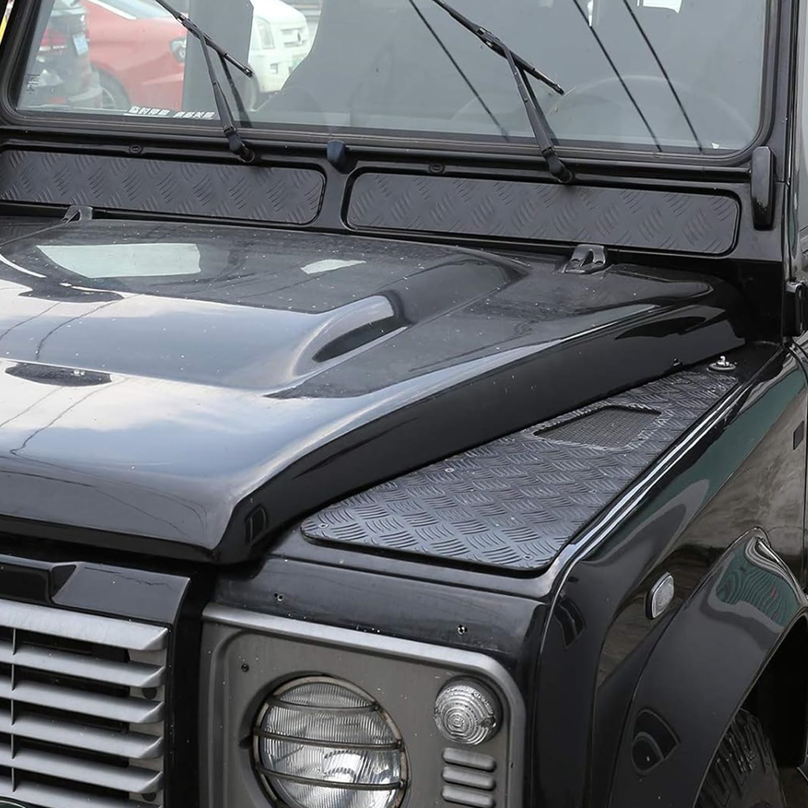 Protection de capot moteur pour véhicules Convient pour Land Rover Defender 2004-2018, protection de capot pour Land Rover Defender accessoires, accessoires de garniture extérieure pour véhicules